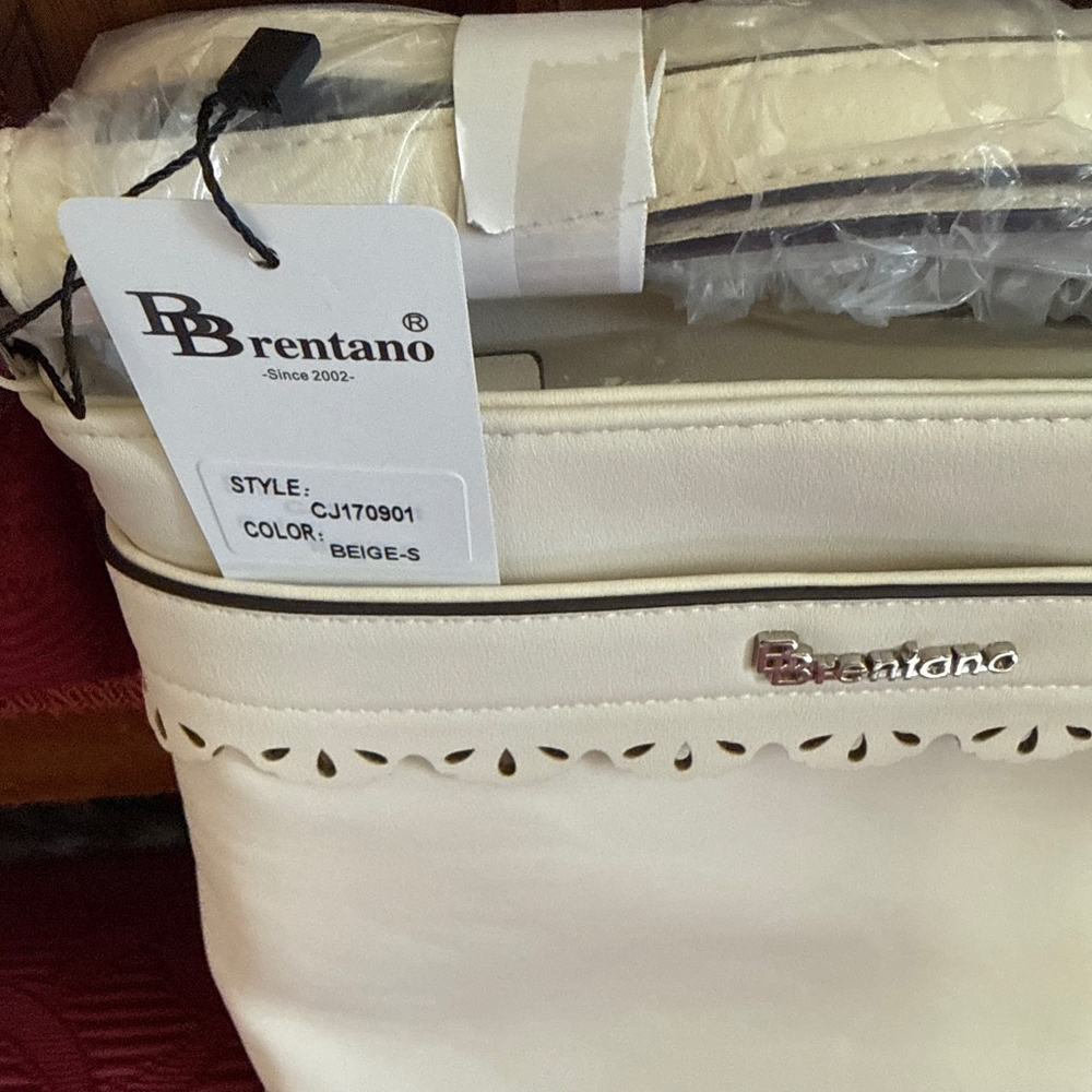 Brentano Beige Crossbody Bag with Black Accents - Picture 7 of 7